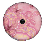 Dreamy Butterfly Collar Australia Breast Cancer Pink Spare Tire Cover Indigenous Art