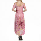 Dreamy Butterfly Collar Australia Breast Cancer Pink Summer Maxi Dress Indigenous Art