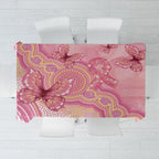 Dreamy Butterfly Collar Australia Breast Cancer Pink Tablecloth Indigenous Art