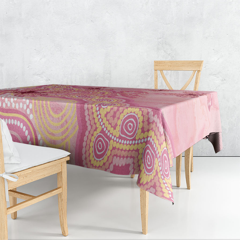 Dreamy Butterfly Collar Australia Breast Cancer Pink Tablecloth Indigenous Art