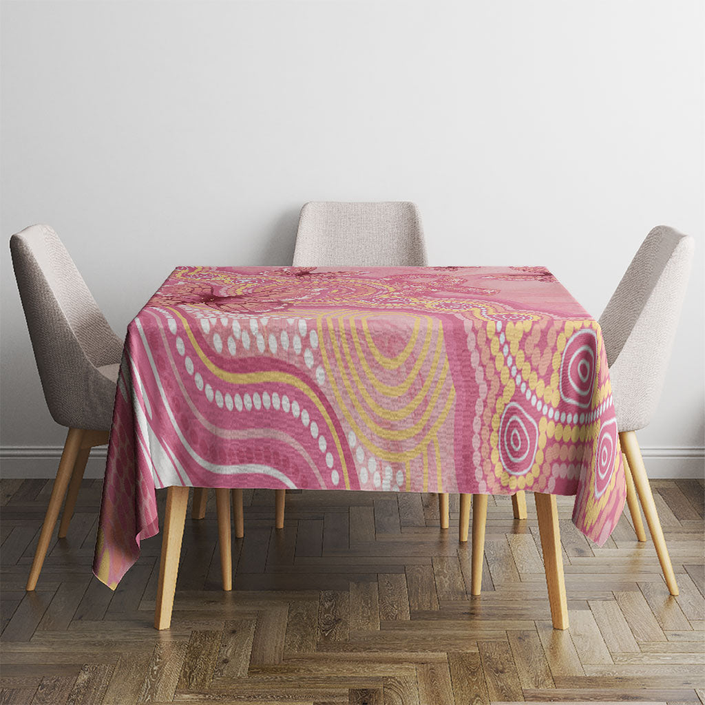 Dreamy Butterfly Collar Australia Breast Cancer Pink Tablecloth Indigenous Art