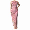 Dreamy Butterfly Collar Australia Breast Cancer Pink Tank Maxi Dress Indigenous Art
