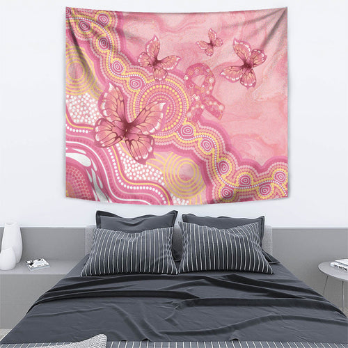 Dreamy Butterfly Collar Australia Breast Cancer Pink Tapestry Indigenous Art