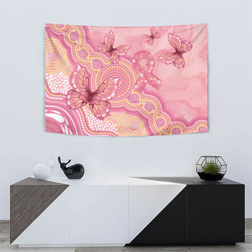 Dreamy Butterfly Collar Australia Breast Cancer Pink Tapestry Indigenous Art