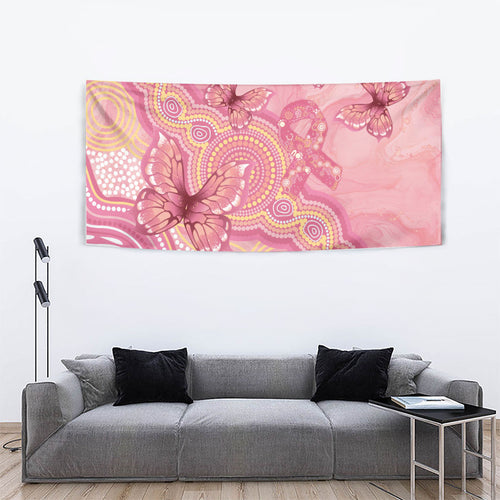 Dreamy Butterfly Collar Australia Breast Cancer Pink Tapestry Indigenous Art