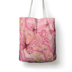 Dreamy Butterfly Collar Australia Breast Cancer Pink Tote Bag Indigenous Art