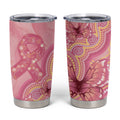 Dreamy Butterfly Collar Australia Breast Cancer Pink Tumbler Cup Indigenous Art