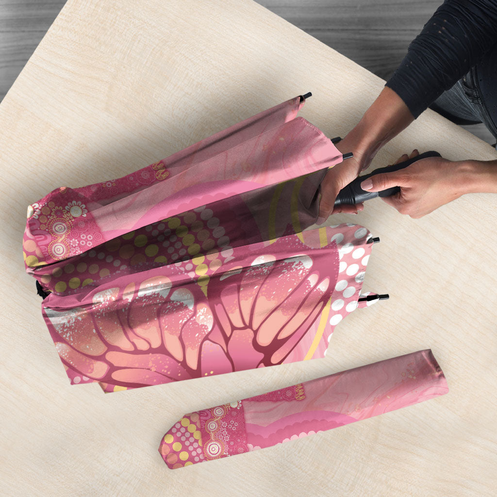 Dreamy Butterfly Collar Australia Breast Cancer Pink Umbrella Indigenous Art