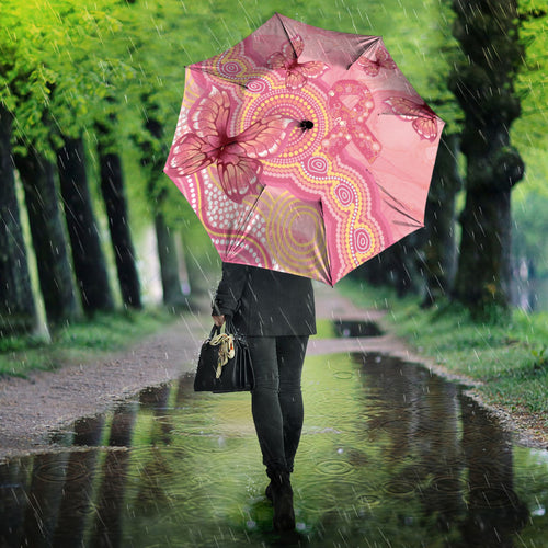 Dreamy Butterfly Collar Australia Breast Cancer Pink Umbrella Indigenous Art