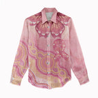 Dreamy Butterfly Collar Australia Breast Cancer Pink Women Casual Shirt Indigenous Art