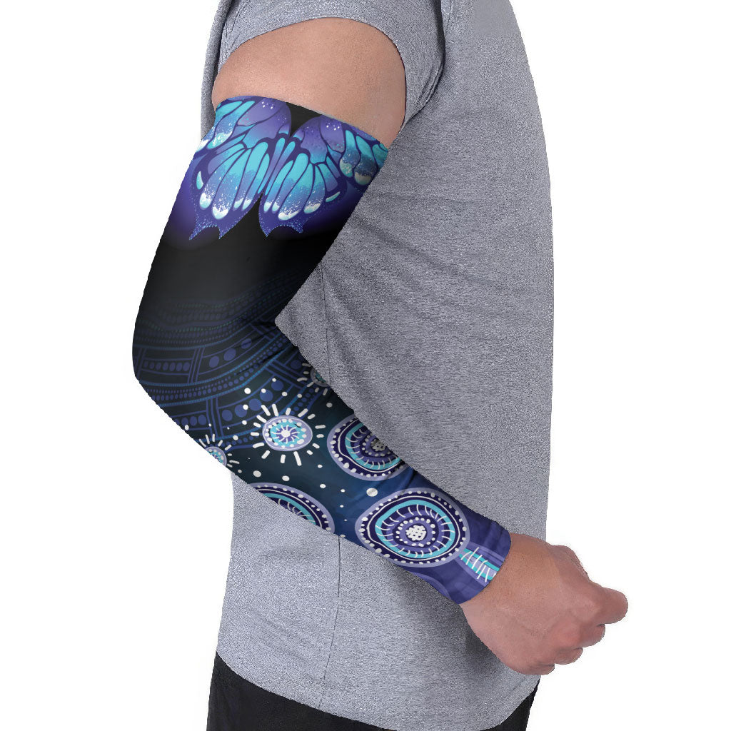Dreamy Butterfly Collar Australia Purple Teal Hopeful Sky Arm Sleeves Indigenous Aboriginal Art