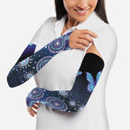 Dreamy Butterfly Collar Australia Purple Teal Hopeful Sky Arm Sleeves Indigenous Aboriginal Art