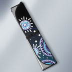 Dreamy Butterfly Collar Australia Purple Teal Hopeful Sky Auto Sun Shade Indigenous Aboriginal Art
