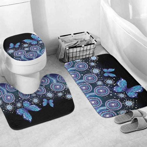 Dreamy Butterfly Collar Australia Purple Teal Hopeful Sky Bathroom Set Indigenous Aboriginal Art