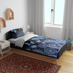 Dreamy Butterfly Collar Australia Purple Teal Hopeful Sky Bedding Set Indigenous Aboriginal Art