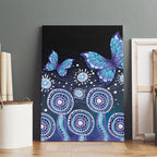 Dreamy Butterfly Collar Australia Purple Teal Hopeful Sky Canvas Wall Art Indigenous Aboriginal Art