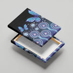 Dreamy Butterfly Collar Australia Purple Teal Hopeful Sky Canvas Wall Art Indigenous Aboriginal Art