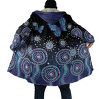Dreamy Butterfly Collar Australia Purple Teal Hopeful Sky Cloak Indigenous Aboriginal Art