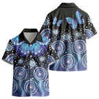 Dreamy Butterfly Collar Australia Purple Teal Hopeful Sky Kid Hawaiian Shirt Indigenous Aboriginal Art