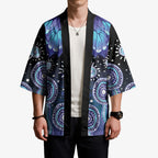Dreamy Butterfly Collar Australia Purple Teal Hopeful Sky Kimono Indigenous Aboriginal Art