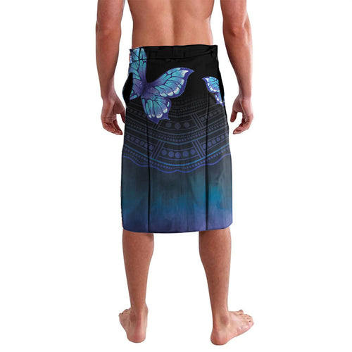 Dreamy Butterfly Collar Australia Purple Teal Hopeful Sky Lavalava Indigenous Aboriginal Art