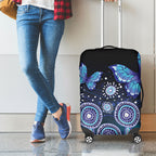 Dreamy Butterfly Collar Australia Purple Teal Hopeful Sky Luggage Cover Indigenous Aboriginal Art