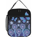Dreamy Butterfly Collar Australia Purple Teal Hopeful Sky Lunch Bag Indigenous Aboriginal Art