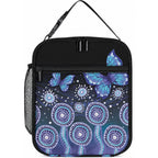 Dreamy Butterfly Collar Australia Purple Teal Hopeful Sky Lunch Bag Indigenous Aboriginal Art