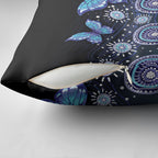 Dreamy Butterfly Collar Australia Purple Teal Hopeful Sky Pillow Cover Indigenous Aboriginal Art