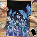 Dreamy Butterfly Collar Australia Purple Teal Hopeful Sky Puzzle Indigenous Aboriginal Art