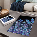 Dreamy Butterfly Collar Australia Purple Teal Hopeful Sky Puzzle Indigenous Aboriginal Art
