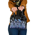 Dreamy Butterfly Collar Australia Purple Teal Hopeful Sky Shoulder Handbag Indigenous Aboriginal Art