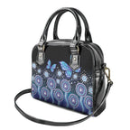 Dreamy Butterfly Collar Australia Purple Teal Hopeful Sky Shoulder Handbag Indigenous Aboriginal Art