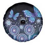 Dreamy Butterfly Collar Australia Purple Teal Hopeful Sky Spare Tire Cover Indigenous Aboriginal Art