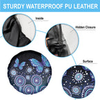 Dreamy Butterfly Collar Australia Purple Teal Hopeful Sky Spare Tire Cover Indigenous Aboriginal Art