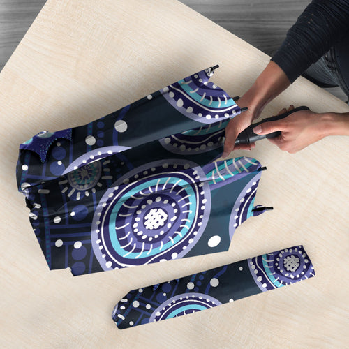 Dreamy Butterfly Collar Australia Purple Teal Hopeful Sky Umbrella Indigenous Aboriginal Art