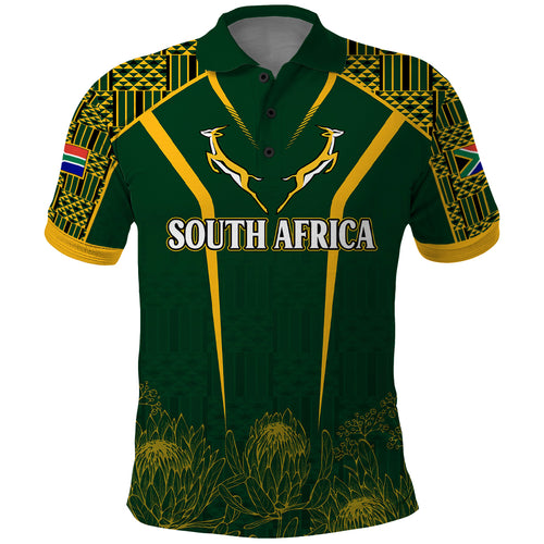 personalised-south-african-heritage-day-polo-shirt-kente-ethnic-patterns-mix-springboks