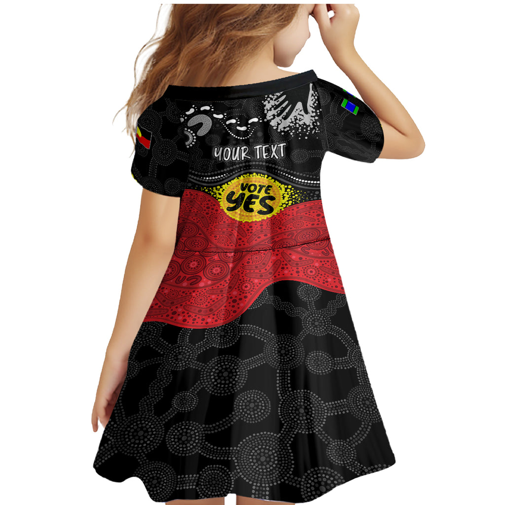 personalised-australia-indigenous-family-matching-mermaid-dress-and-hawaiian-shirt-walk-for-yes-2023-aboriginal-flag-style