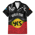 personalised-australia-indigenous-family-matching-mermaid-dress-and-hawaiian-shirt-walk-for-yes-2023-aboriginal-flag-style