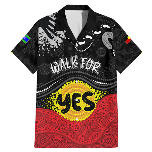 personalised-australia-indigenous-family-matching-mermaid-dress-and-hawaiian-shirt-walk-for-yes-2023-aboriginal-flag-style