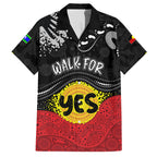 personalised-australia-indigenous-family-matching-tank-maxi-dress-and-hawaiian-shirt-walk-for-yes-2023-aboriginal-flag-style