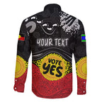personalised-australia-indigenous-family-matching-tank-maxi-dress-and-hawaiian-shirt-walk-for-yes-2023-aboriginal-flag-style
