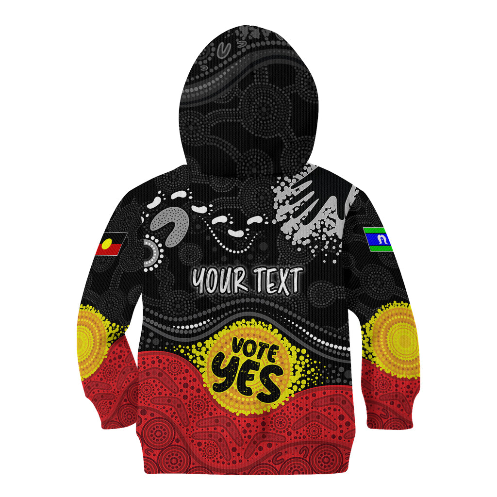 personalised-australia-indigenous-kid-hoodie-walk-for-yes-2023-aboriginal-flag-style