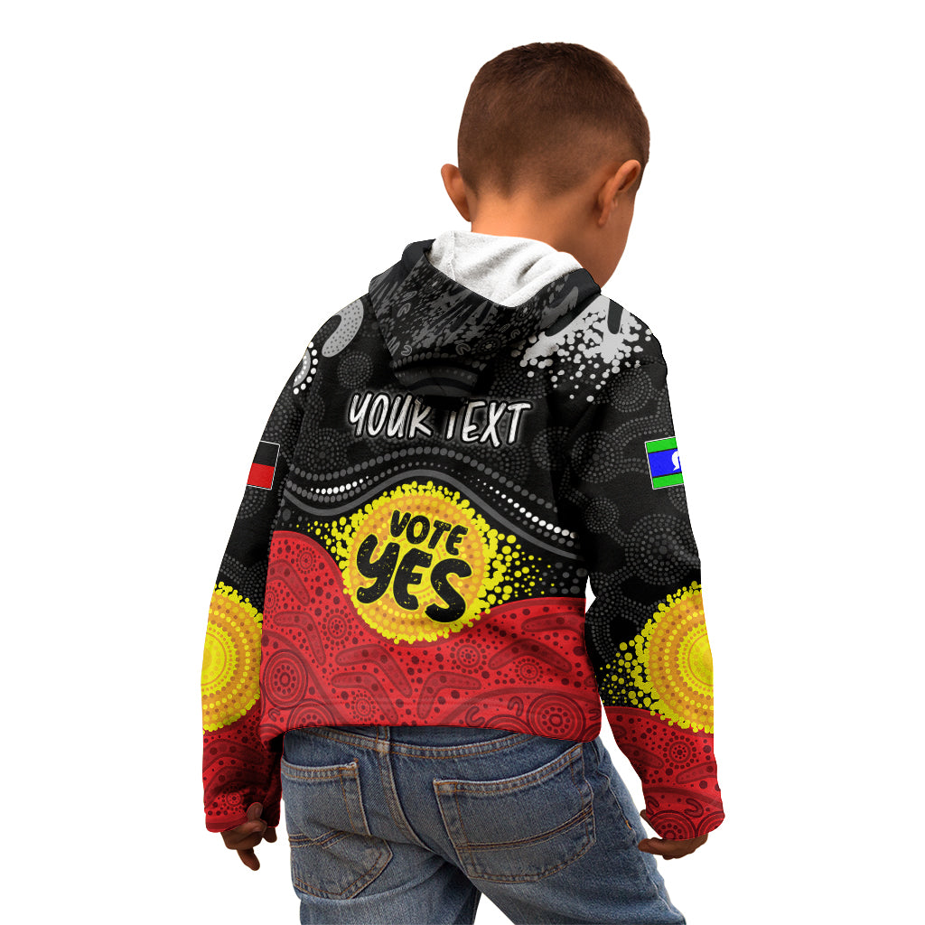 personalised-australia-indigenous-kid-hoodie-walk-for-yes-2023-aboriginal-flag-style