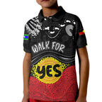 personalised-australia-indigenous-kid-polo-shirt-walk-for-yes-2023-aboriginal-flag-style