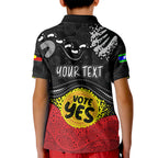 personalised-australia-indigenous-kid-polo-shirt-walk-for-yes-2023-aboriginal-flag-style