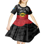personalised-australia-indigenous-kid-short-sleeve-dress-walk-for-yes-2023-aboriginal-flag-style