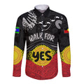 personalised-australia-indigenous-long-sleeve-button-shirt-walk-for-yes-2023-aboriginal-flag-style
