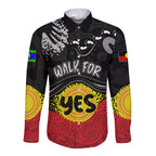 personalised-australia-indigenous-long-sleeve-button-shirt-walk-for-yes-2023-aboriginal-flag-style