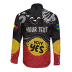 personalised-australia-indigenous-long-sleeve-button-shirt-walk-for-yes-2023-aboriginal-flag-style